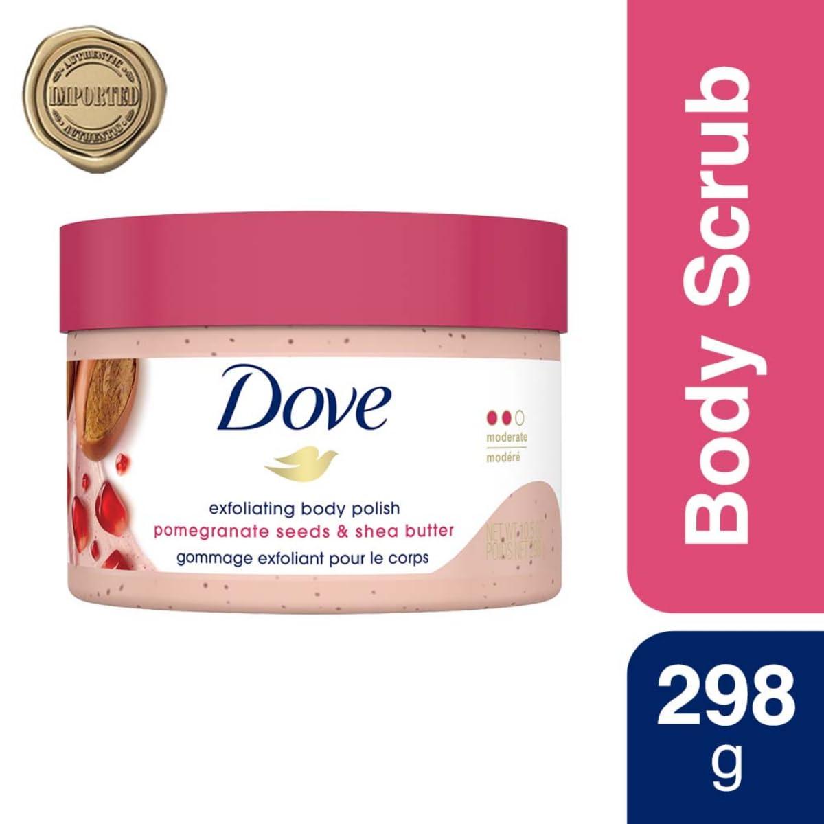imageDove Scrub Pomegranate amp Shea Butter For Silky Soft Skin Body Scrub Exfoliates and Provides Lasting Nourishment 105 ozPomegranate Sheaf