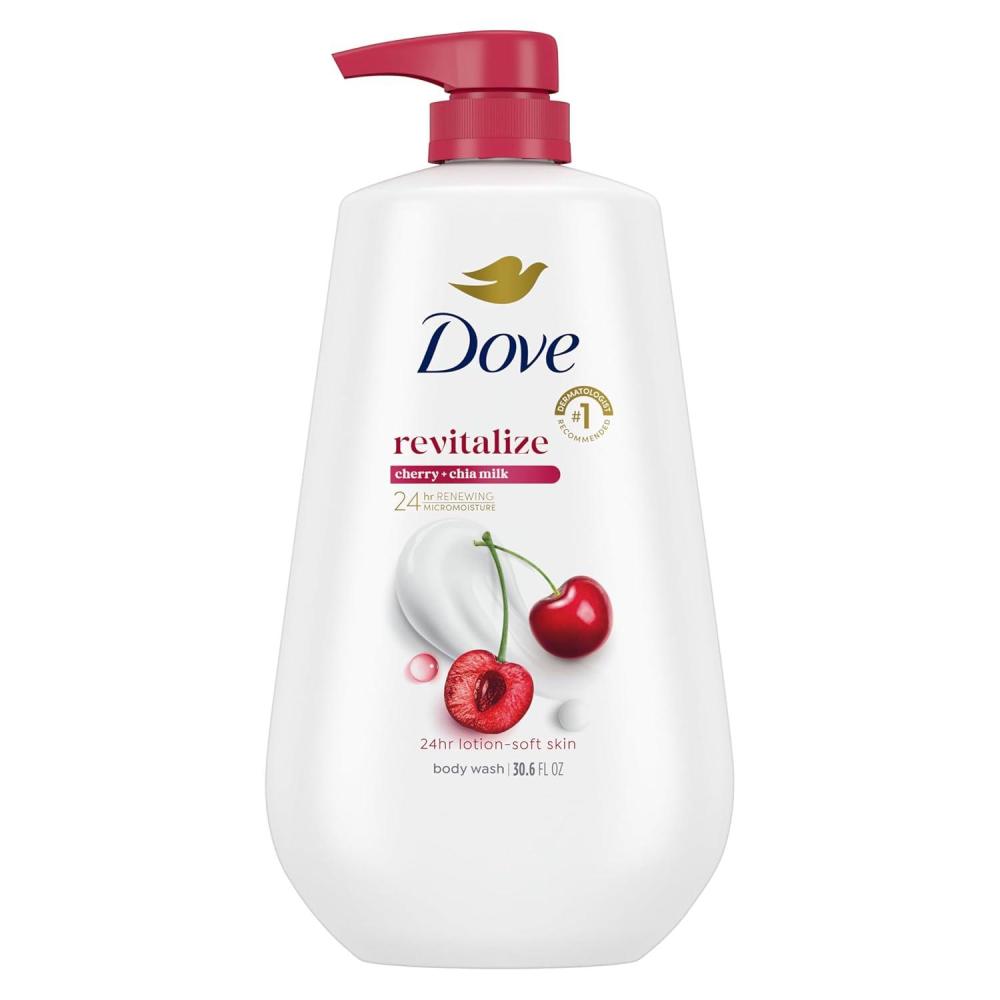 imageDove Body Wash with Pump Renew Peony amp Rose Oil For 24hr LotionSoft Skin Moisturizing Skin Cleanser with No Sulfates No Parabens 306 OzCherry