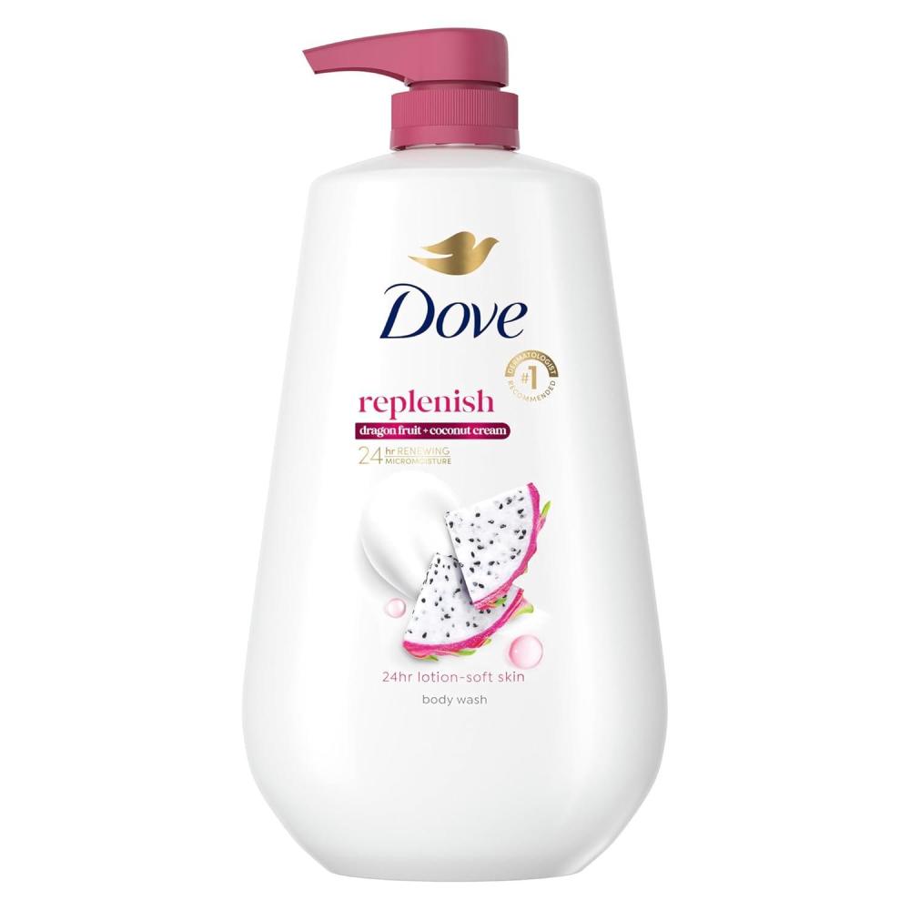 imageDove Body Wash with Pump Renew Peony amp Rose Oil For 24hr LotionSoft Skin Moisturizing Skin Cleanser with No Sulfates No Parabens 306 OzFragranced