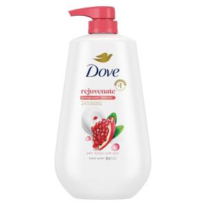 Dove Body Wash Rebalance White Peach & Rice Milk For 24hr Lotion-Soft Skin Moisturizing Skin Cleanser with No Sulfates No Parabens 30.6 oz(Pomegranate & Hibiscus)