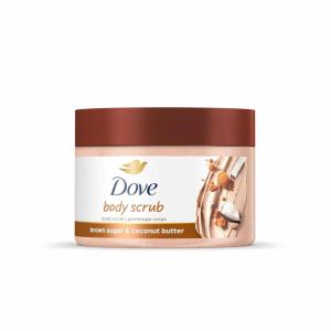Dove Scrub Pomegranate & Shea Butter For Silky, Soft Skin Body Scrub Exfoliates and Provides Lasting Nourishment 10.5 oz(Brown Sugar and Coconut Butter)