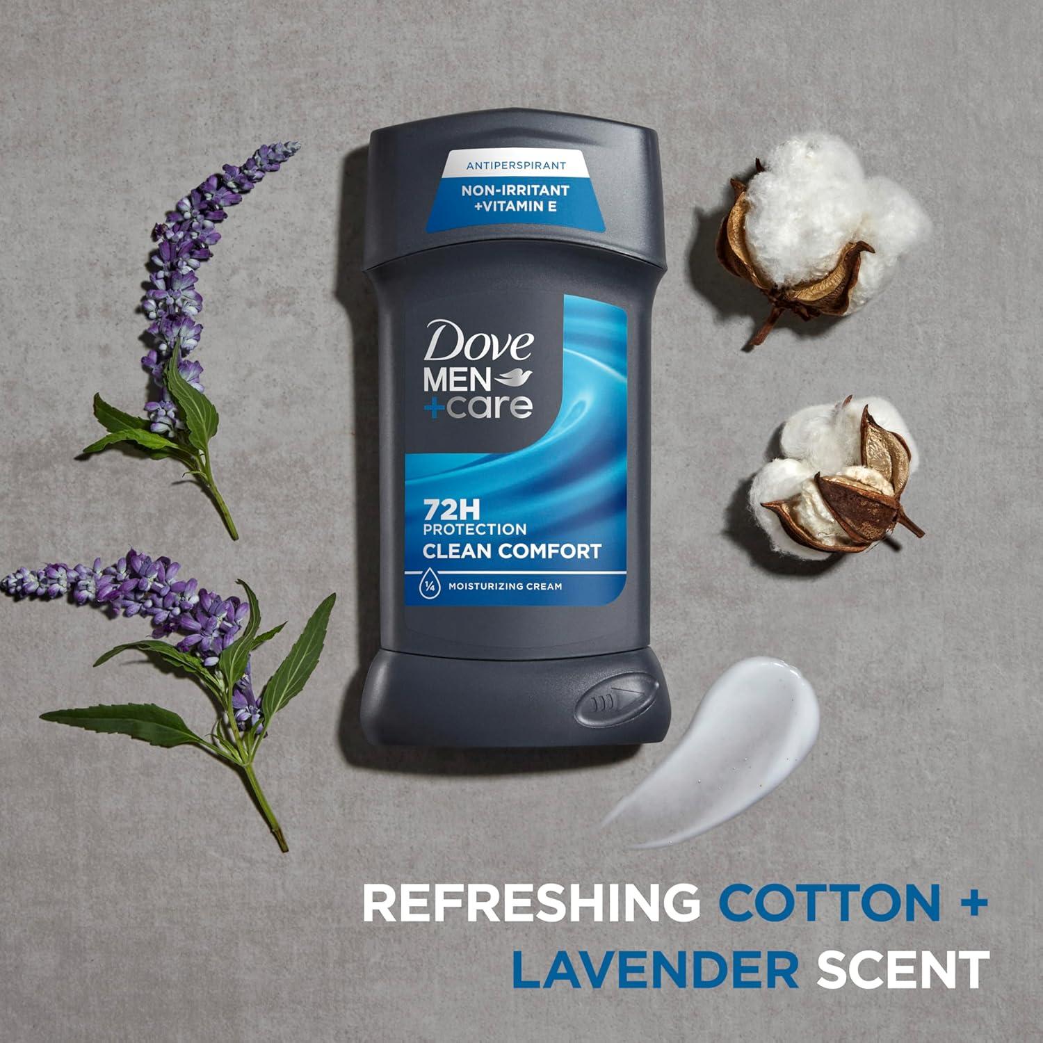 imageDOVE MEN CARE Antiperspirant Deodorant Stick Clean Comfort Twin Pack 72Hour Sweat amp Odor Protection Antiperspirant for Men With 14 Moisturizing Cream 27 oz54 Ounce Pack of 1