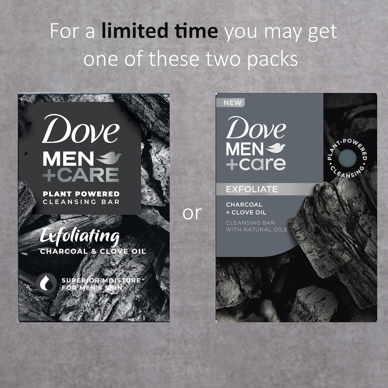 imageDOVE MEN CARE PlantPowered Natural Essential Oil Bar Soap Reinvigorating Lime Avocado Oil to Clean and Hydrate Mens Skin 4in1 Bar Soap for Mens Body Hair Face and Shave 5 oz 4 CountCharcoal Clove Oil