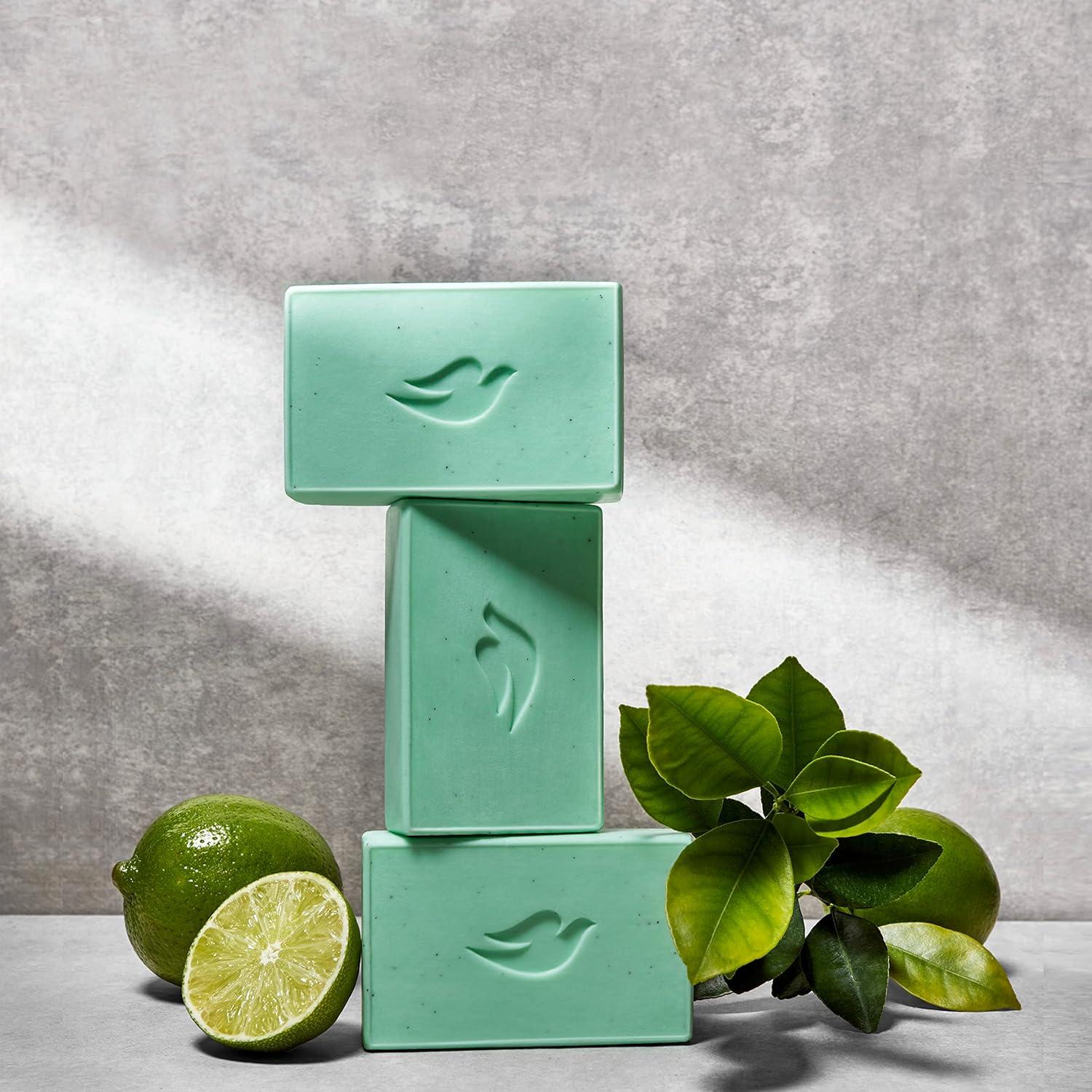 imageDOVE MEN CARE PlantPowered Natural Essential Oil Bar Soap Reinvigorating Lime Avocado Oil to Clean and Hydrate Mens Skin 4in1 Bar Soap for Mens Body Hair Face and Shave 5 oz 4 CountLime Avocado Oil