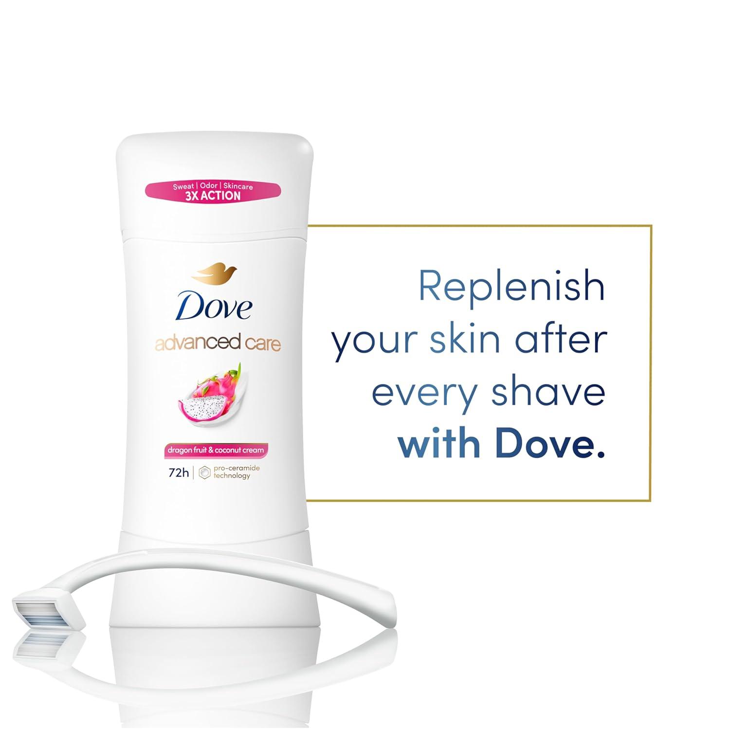 imageDove Advanced Care Antiperspirant Deodorant for Women Dragon Fruit amp Coconut Cream 3 pack 72 hour sweat and odor protection 26 oz
