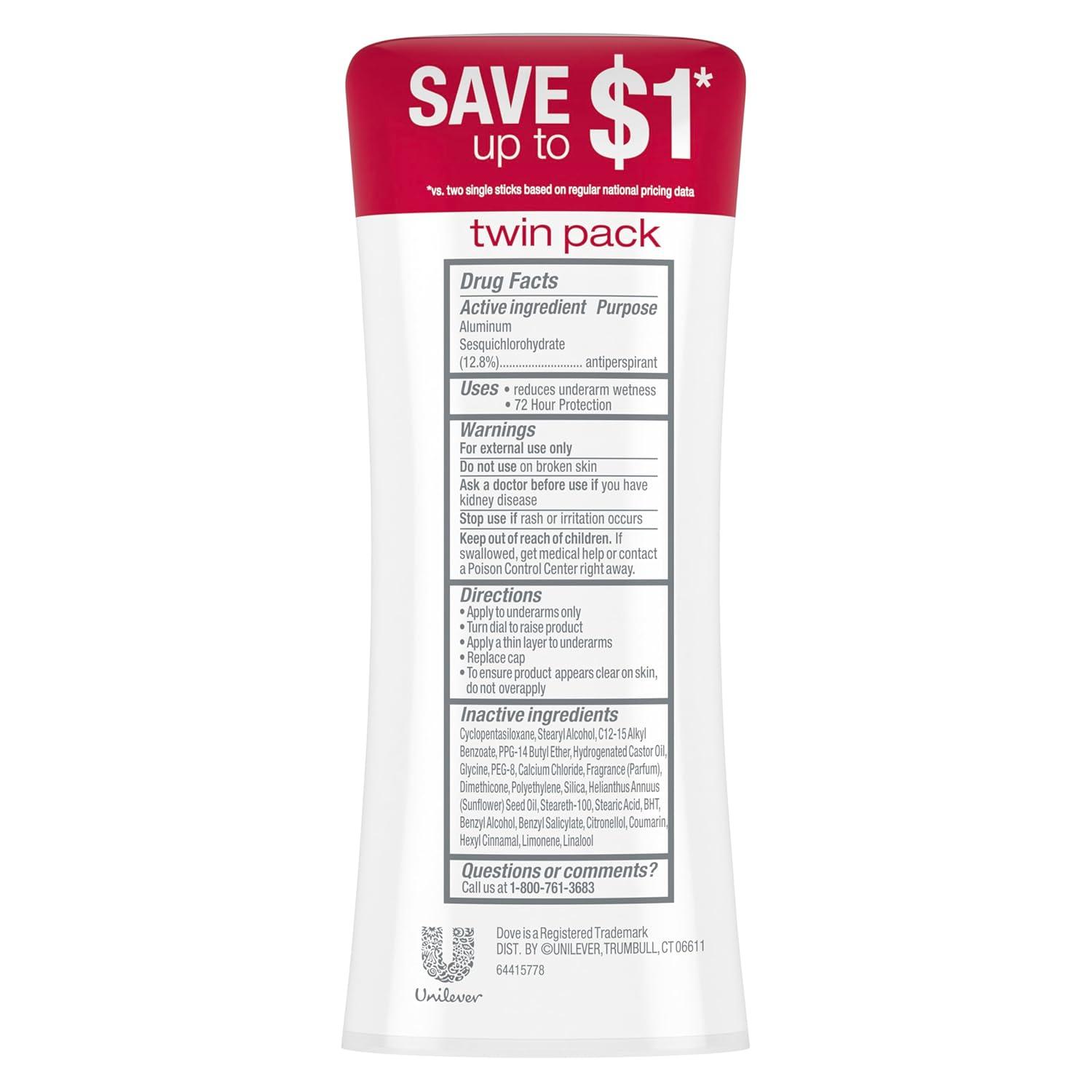 imageDove Advanced Care Antiperspirant Deodorant for Women Twin Pack Revive 72 hour sweat and odor protection 26 oz Packaging May Vary26 Ounce Pack of 2