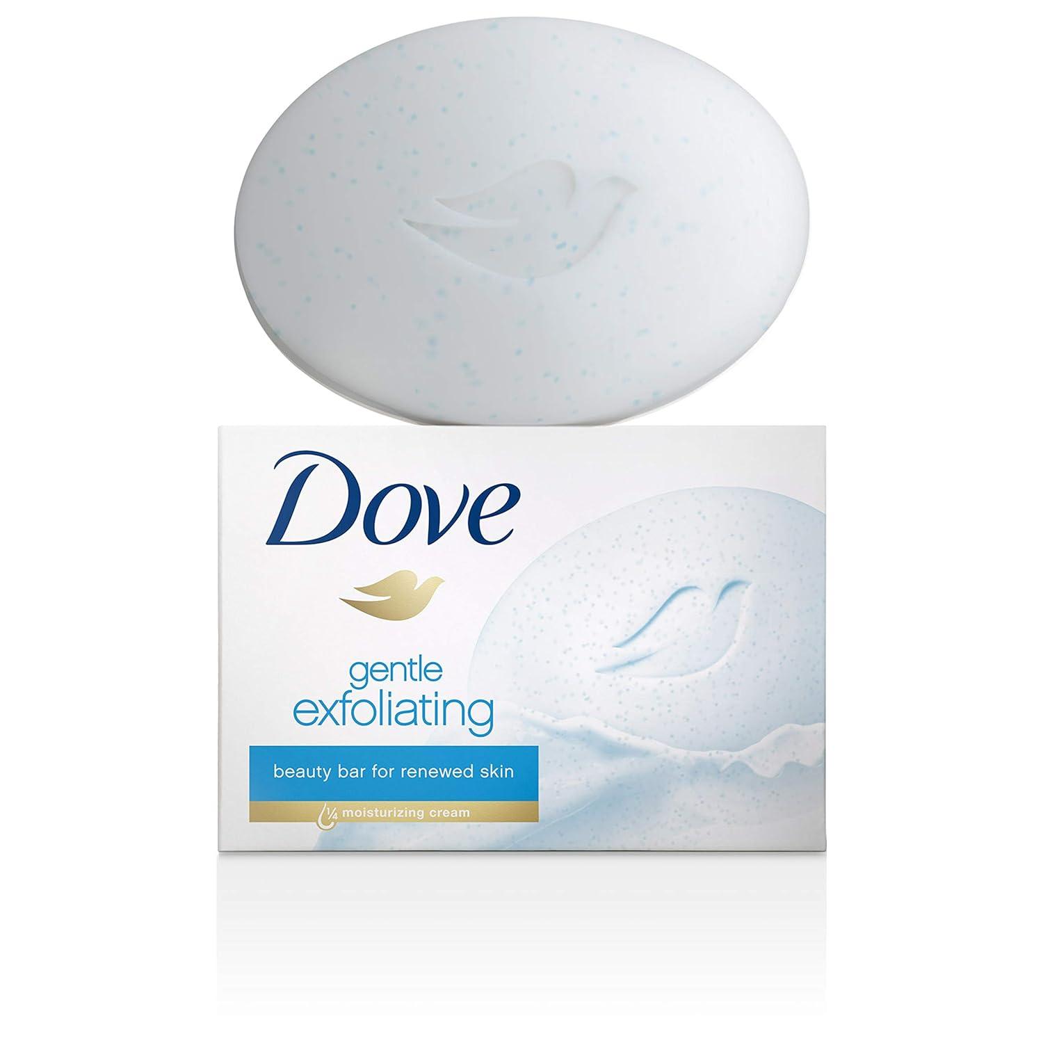 imageDove Beauty Bar Gentle Exfoliating With Mild Cleanser 6 Bars More Moisturizing Than Bar Soap For Softer And Smoother Skin 375 ozGentle