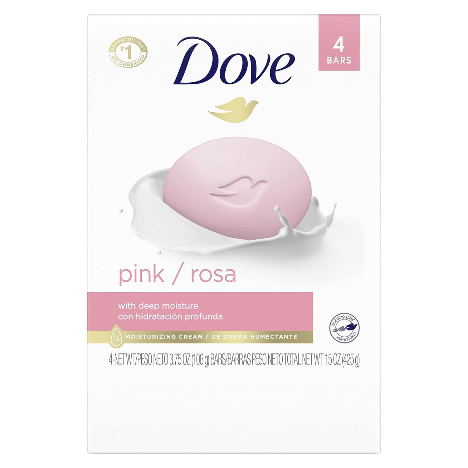 imageDove Beauty Bar Soap Pink Rosa 6 Bars for Soft Smooth Skin Cleans amp Moisturizes 375 oz15 Ounce Pack of 1
