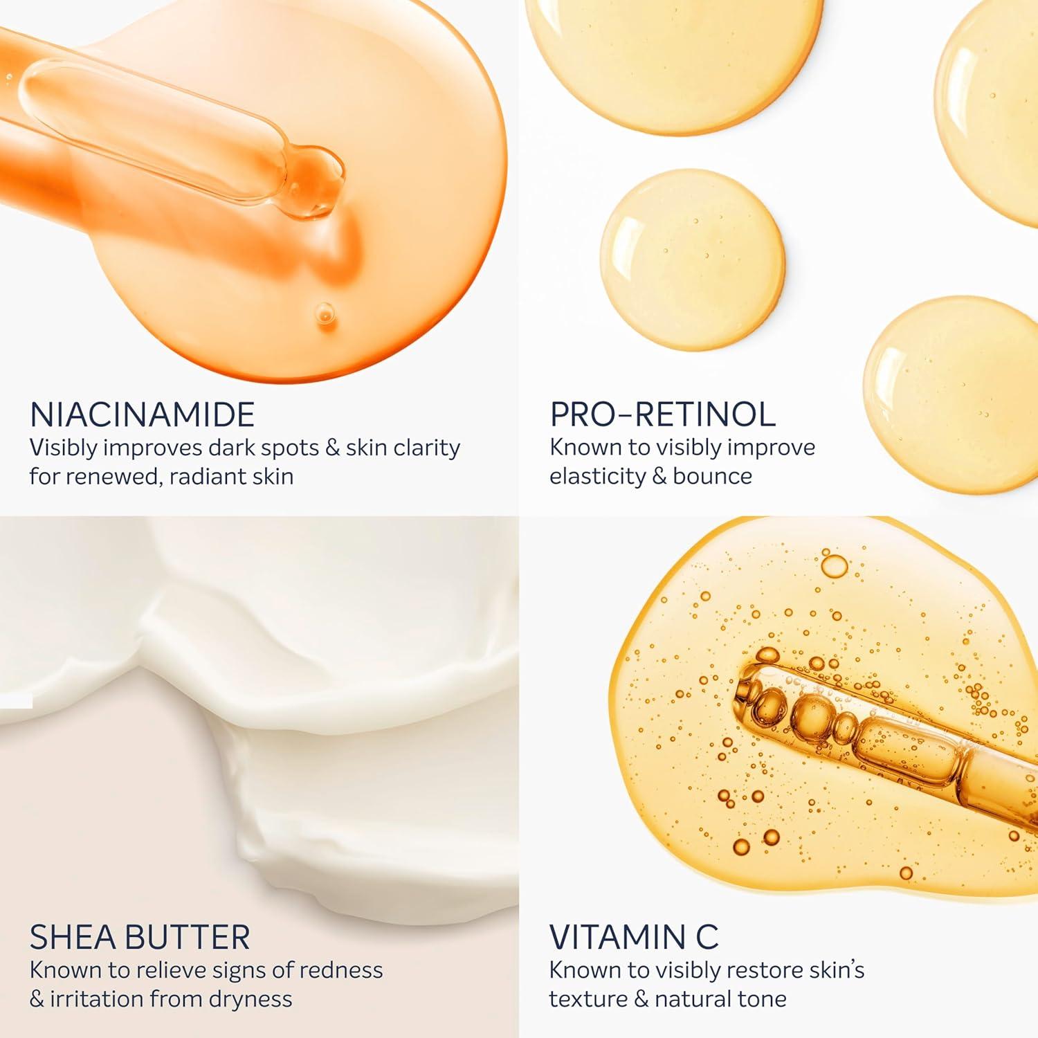 imageDove Body Cream Serum Niacinamide Even Tone for Dark Spots and Uneven Tone with Vitamin C ProRetinol and Shea Butter Lotion 8 oz