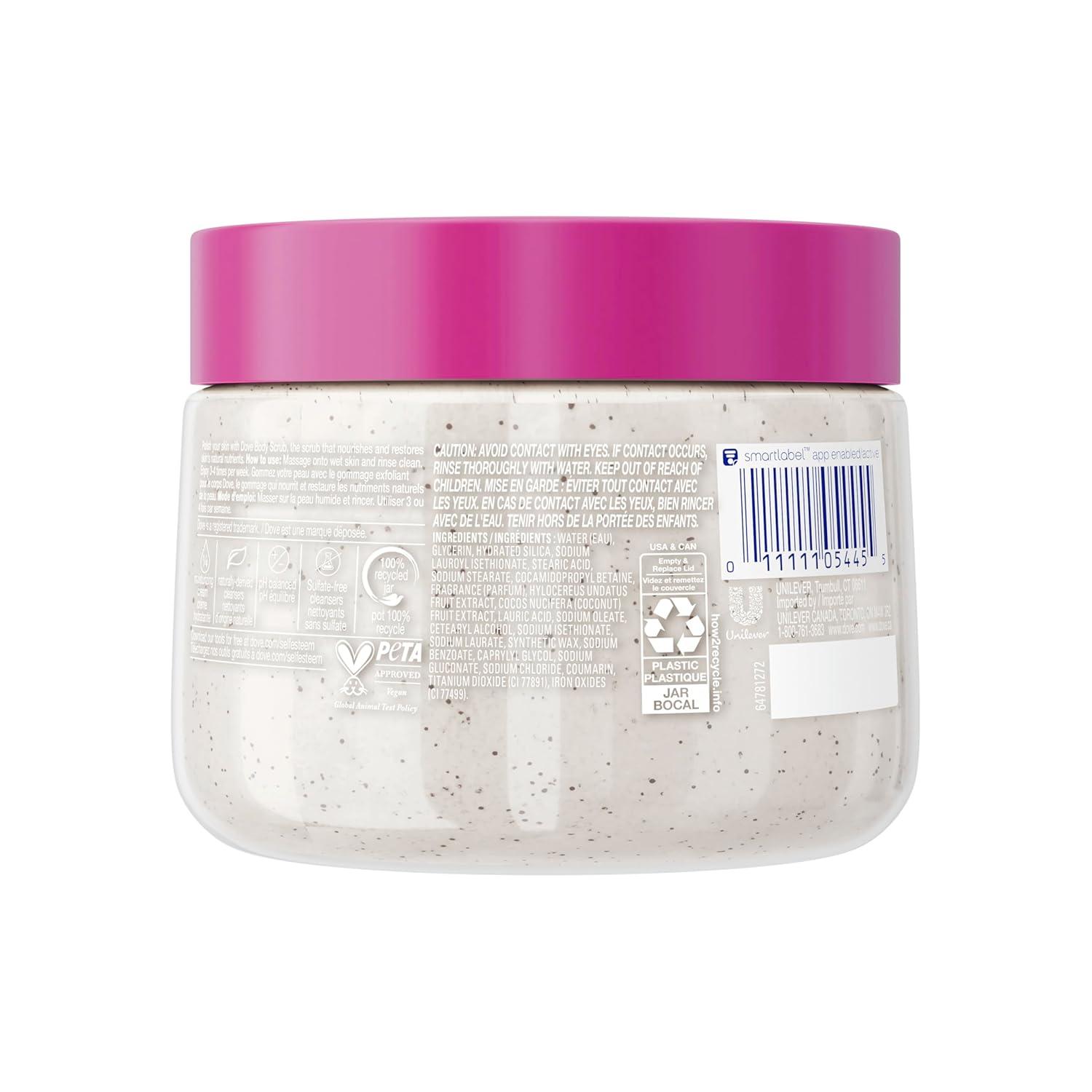 imageDove Body Scrub Dragon Fruit amp Coconut Cream Body Scrub Exfoliates and Deeply Nourishes for Smooth Radiant Skin 15 oz