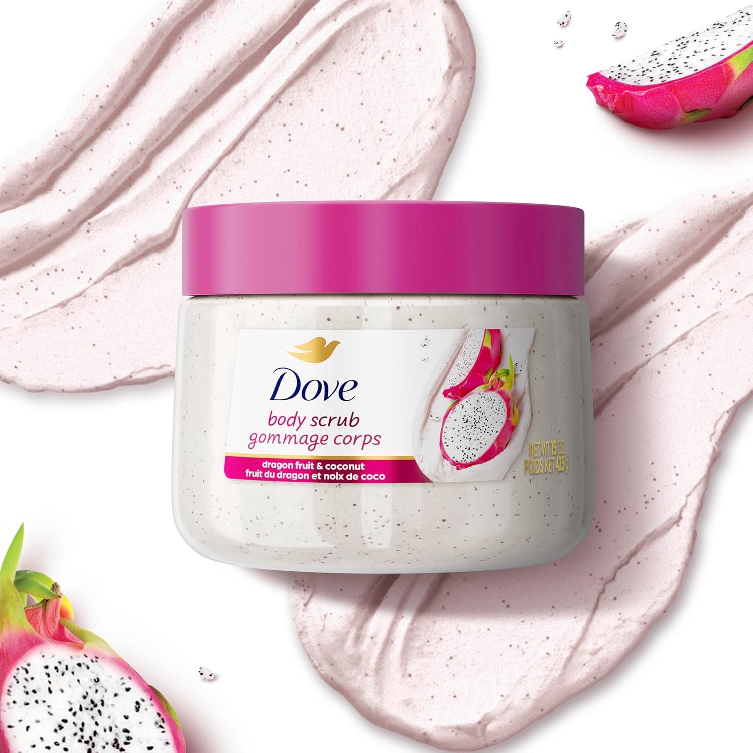 imageDove Body Scrub Dragon Fruit amp Coconut Cream Body Scrub Exfoliates and Deeply Nourishes for Smooth Radiant Skin 15 oz