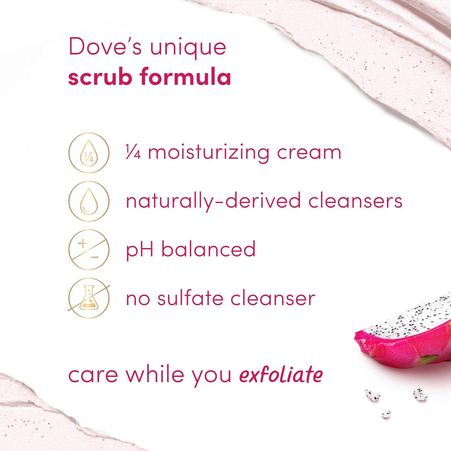 imageDove Body Scrub Dragon Fruit amp Coconut Cream Body Scrub Exfoliates and Deeply Nourishes for Smooth Radiant Skin 15 oz