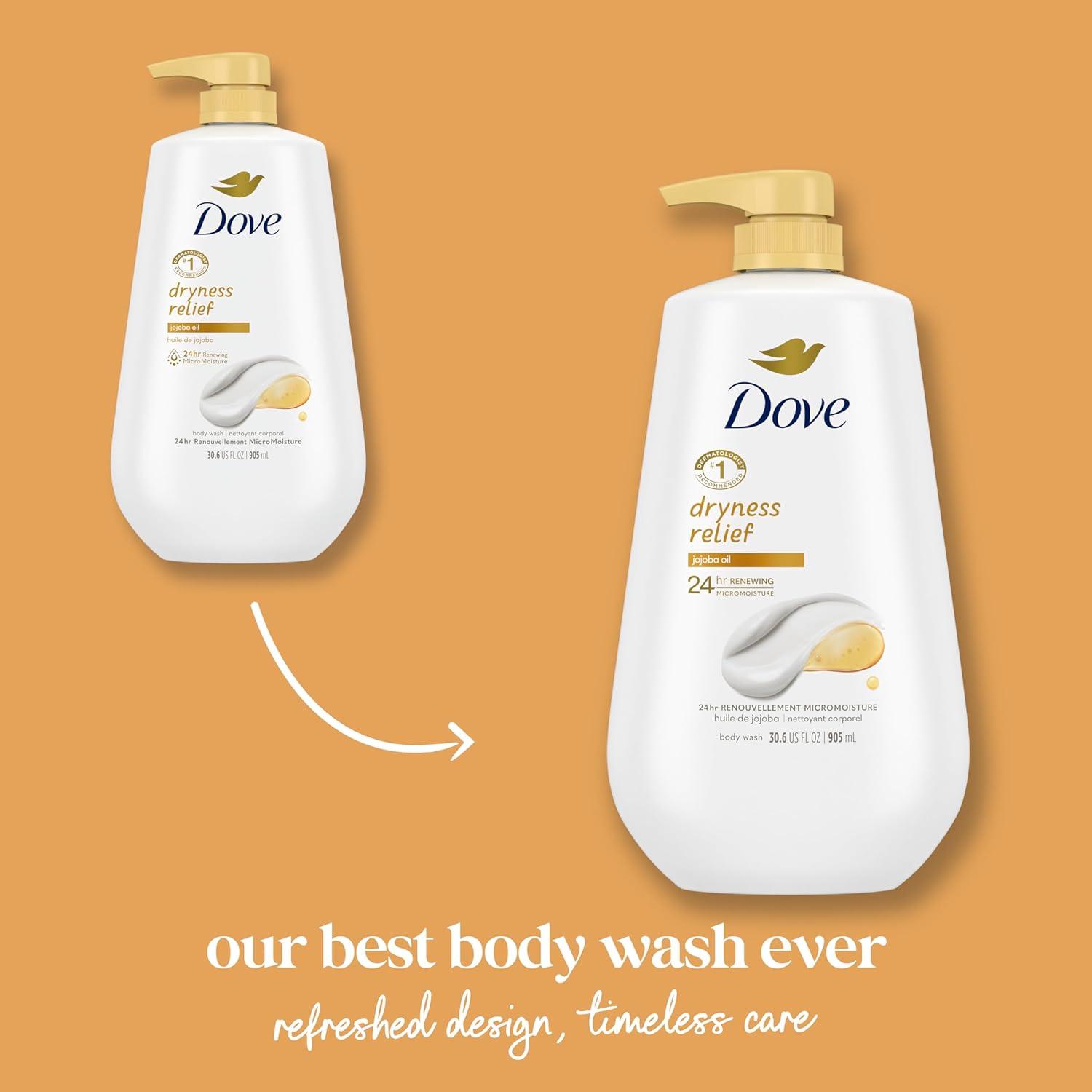 imageDove Body Wash with Pump Dryness Relief with Jojoba Oil For 24hr LotionSoft Skin Moisturizing Skin Cleanser with No Sulfates No Parabens 306 ozCoconut Hibiscus