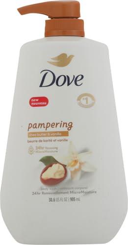 imageDove Body Wash with Pump Pamper Shea Butter amp Vanilla for 24hr LotionSoft Skin Moisturizing Skin Cleanser with No Sulfates No Parabens 306 oz306 Fl Oz Pack of 2