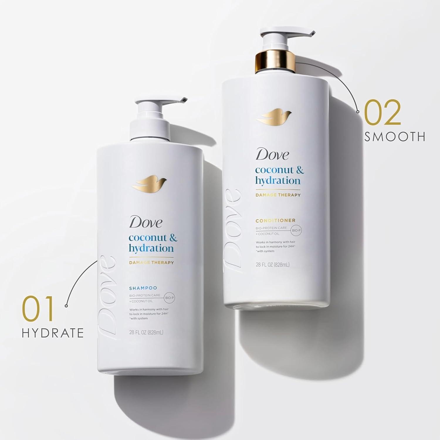 imageDove Conditioner Coconut amp Hydration for Dry Hair with BioProtein Care Technology and Coconut Oil 28 Fl Oz
