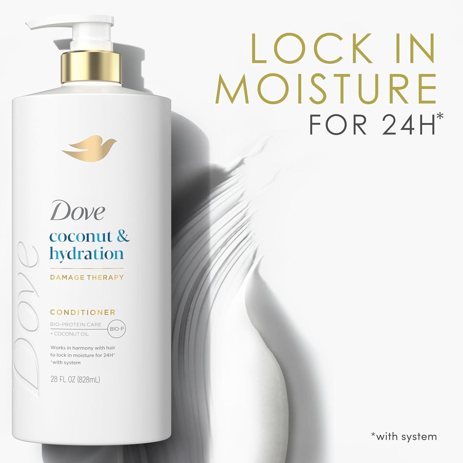 imageDove Conditioner Coconut amp Hydration for Dry Hair with BioProtein Care Technology and Coconut Oil 28 Fl Oz