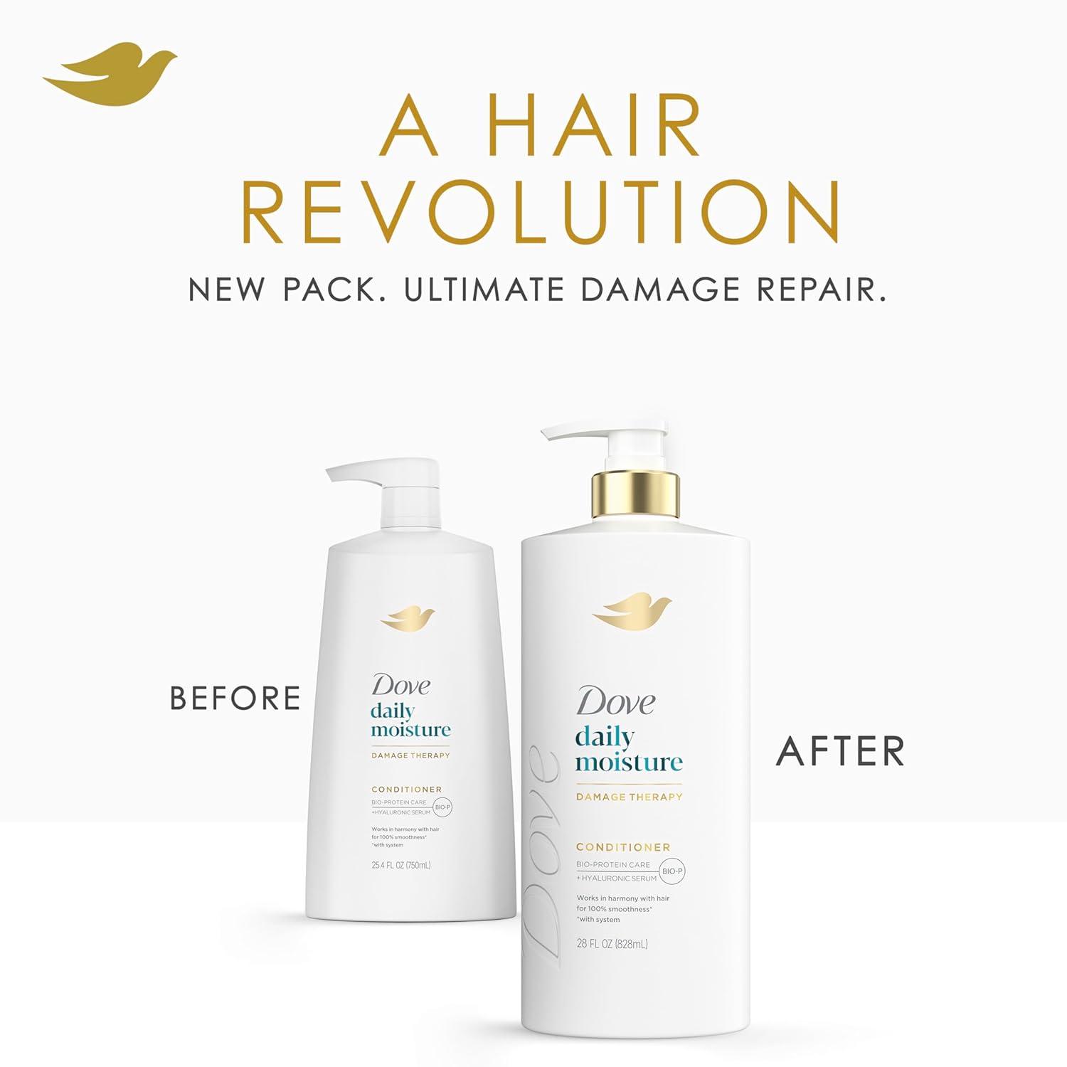 imageDove Conditioner Daily Moisture for Dry Hair with BioProtein Care Technology and Hyaluronic Serum 28 Fl OzFragranced