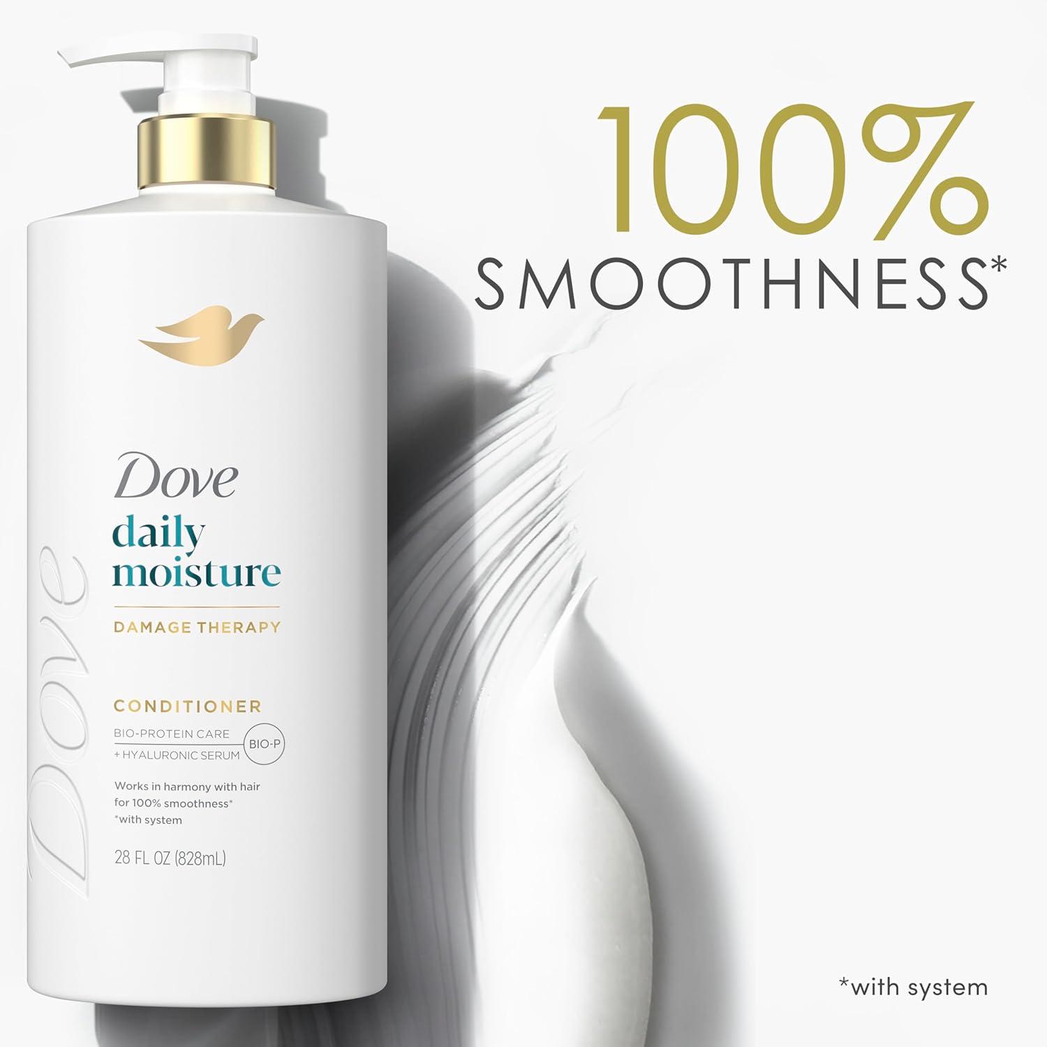 imageDove Conditioner Daily Moisture for Dry Hair with BioProtein Care Technology and Hyaluronic Serum 28 Fl OzFragranced