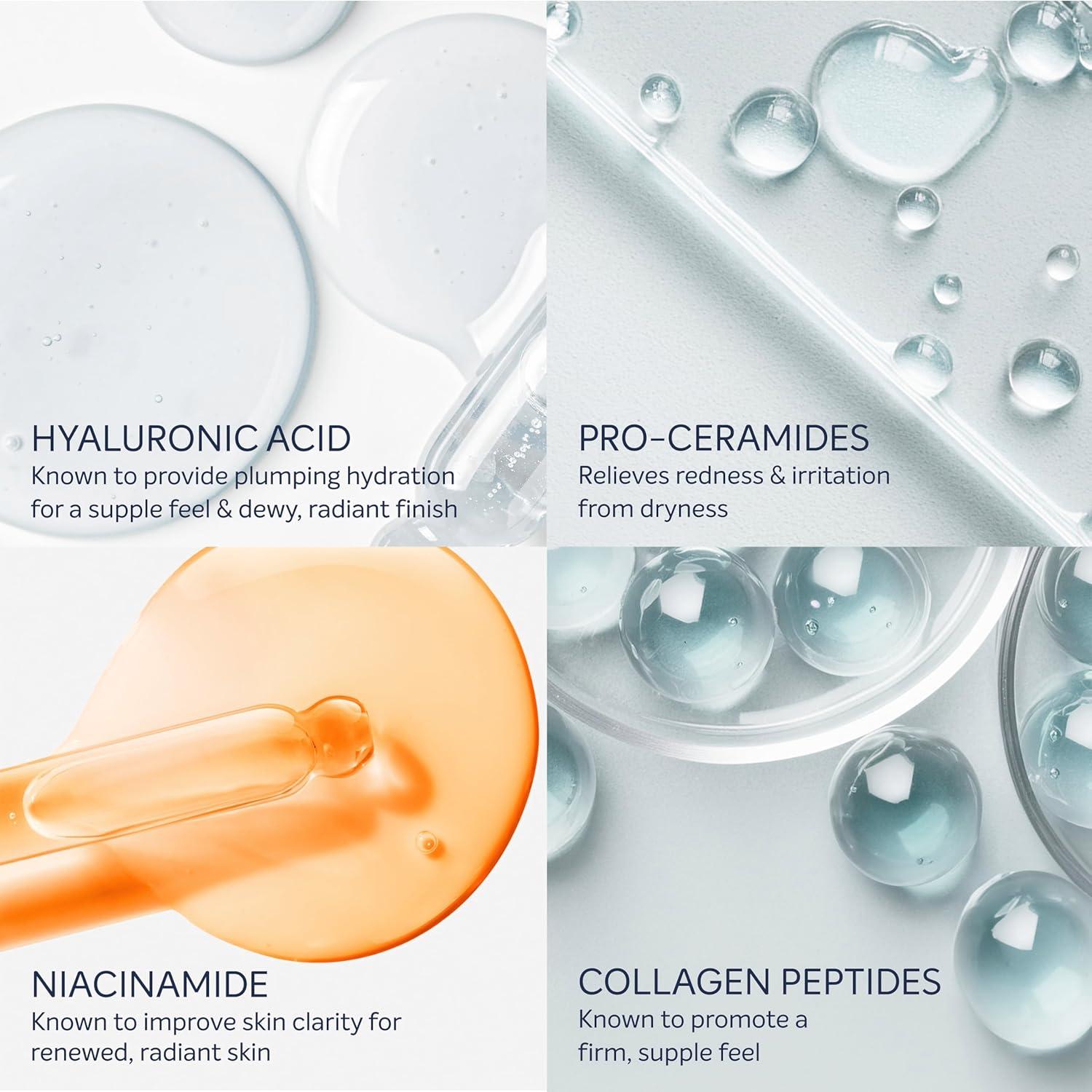 imageDove Cream Serum Hyaluronic Hydration for Extra Dry Flaky Skin with ProCeramides Niacinamide and Collagen Peptides Lotion 8 oz8 Ounce Pack of 2