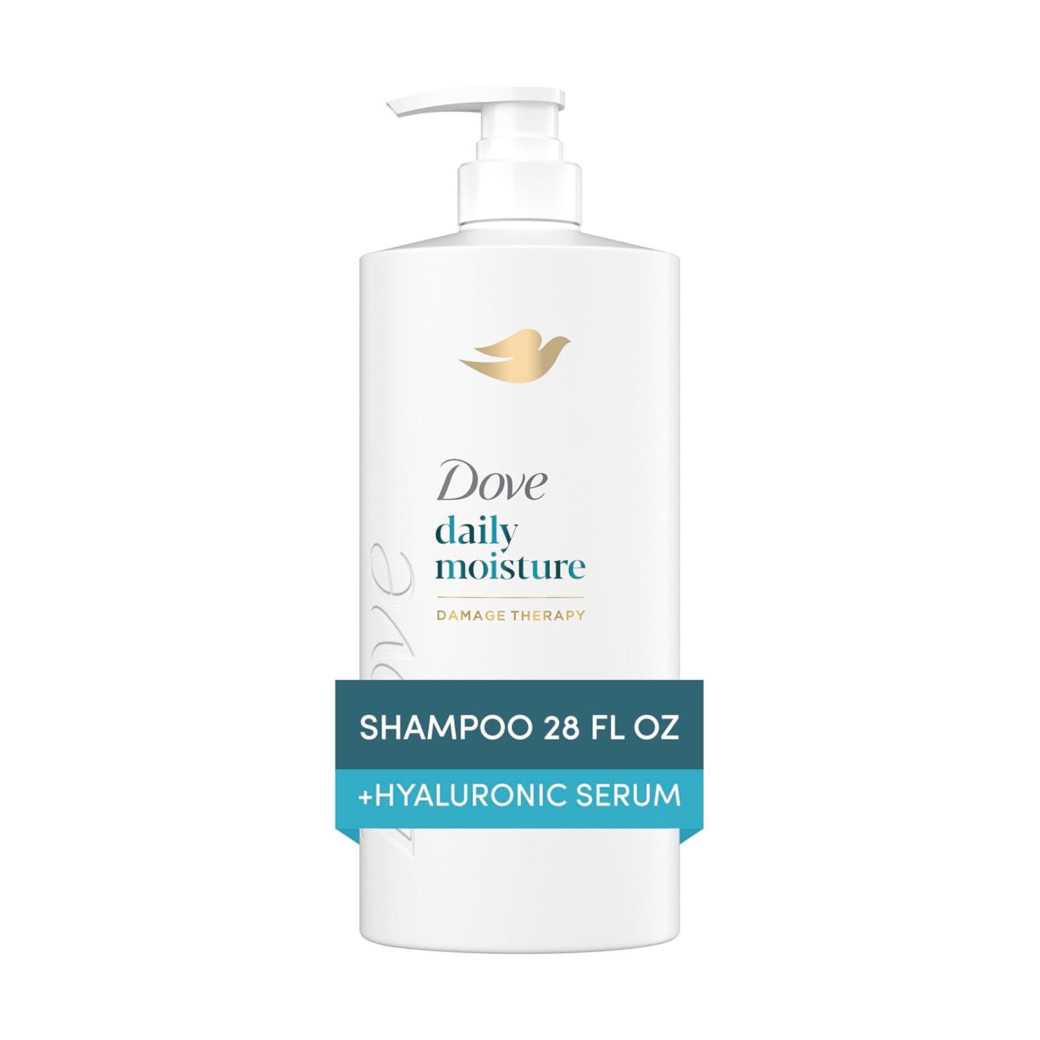 imageDove Damage Therapy Shampoo Daily Moisture for Dry Hair with BioProtein Care Technology and Hyaluronic Serum 28 Fl Oz28 Fl Oz Pack of 1
