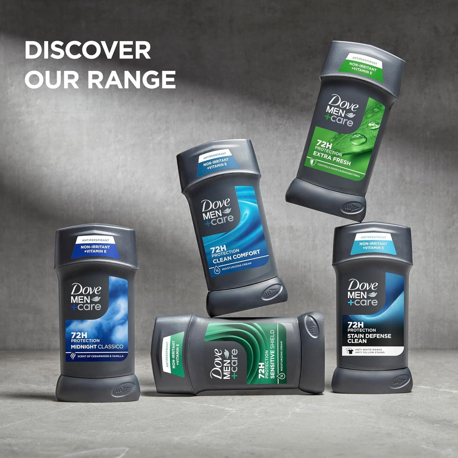 imageDove MenCare Extra Fresh Mens Antiperspirant Deodorant Stick Extra Fresh Twin pack With 72hour sweat amp odor protection with 14 Moisturizing Cream amp Longlasting Citrus Scent 27 oz27 Ounce Pack of 4