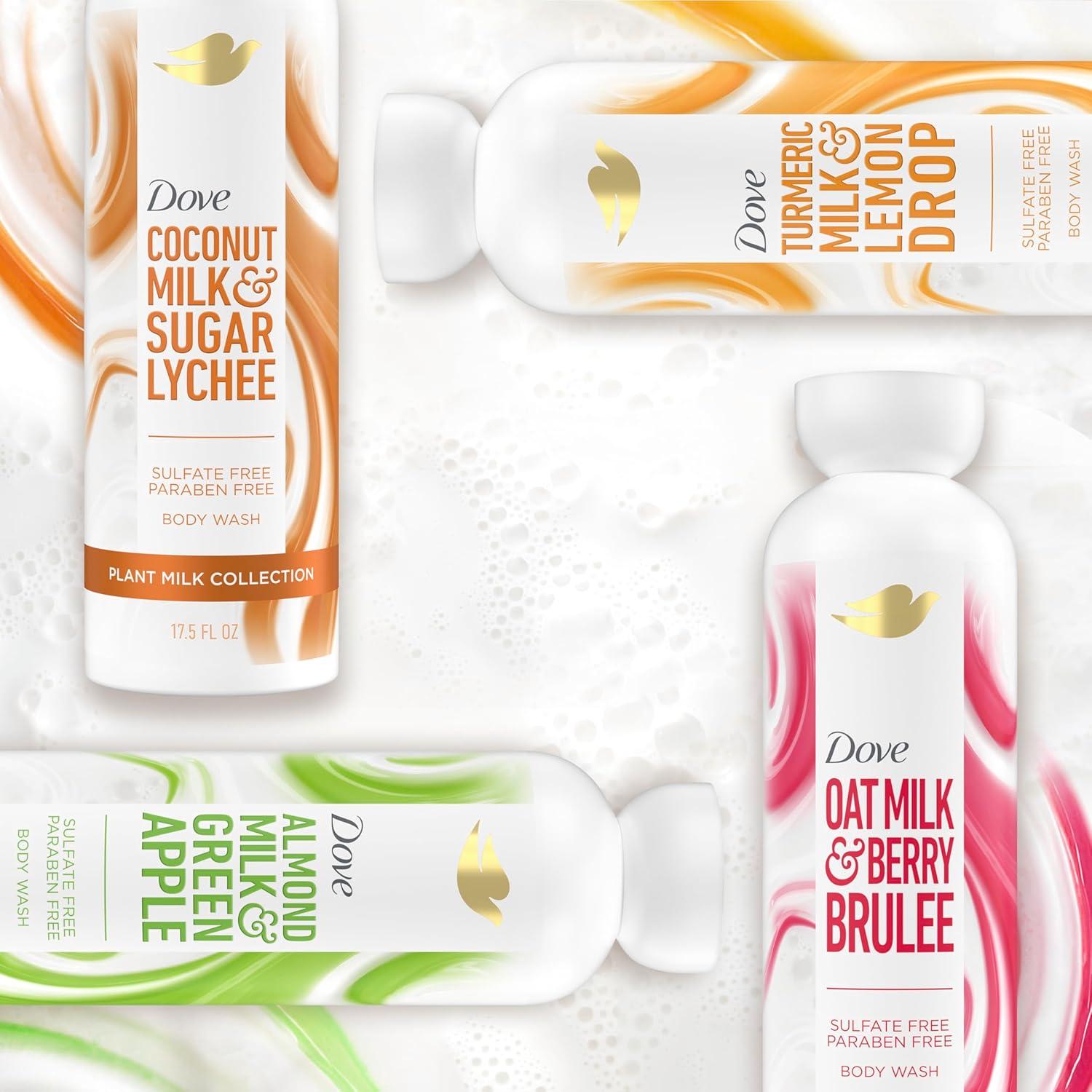 imageDove Plant Milk Cleansing Body Wash Oat Milk amp Berry Brulee for Moisturized Skin Gentle Cleanser No Sulfate or Parabens pH balanced 175 fl oz175 Fl Oz Pack of 1