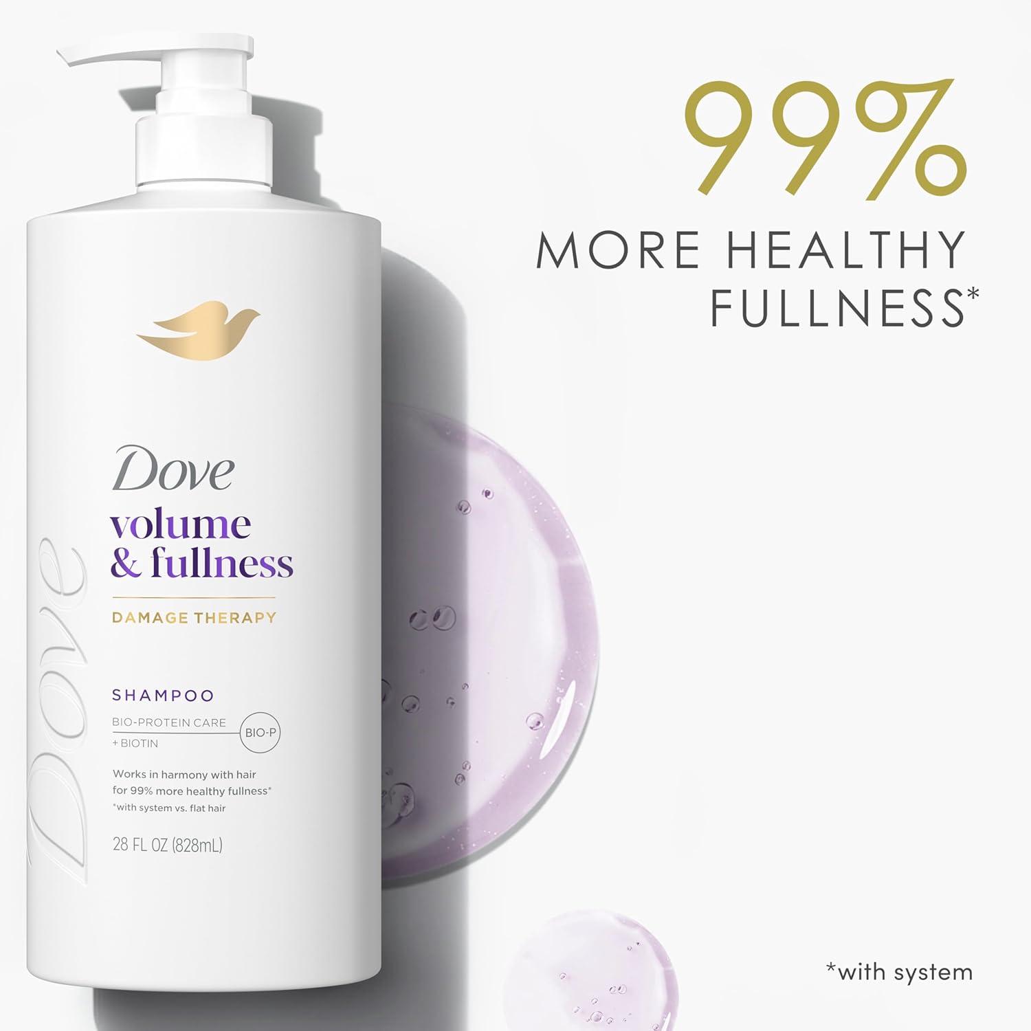imageDove Shampoo Volume amp Fullness for Fine Thin Hair with BioProtein Care Technology and Biotin 28 Fl Oz28 Fl Oz Pack of 4