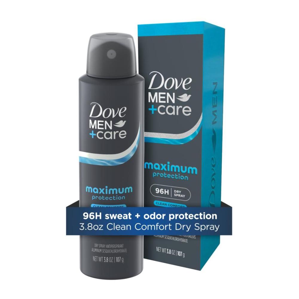 imageDOVE MEN CARE AntiPerspirant Spray Clean Comfort Maximum Sweat Protection 96Hour Comfort 38 oz