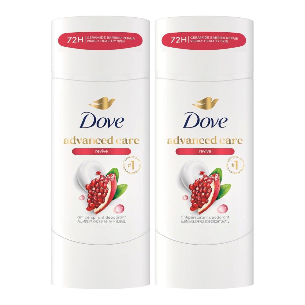 imageDove Advanced Care Antiperspirant Deodorant for Women Twin Pack Revive 72 hour sweat and odor protection 26 oz Packaging May Vary26 Ounce Pack of 2