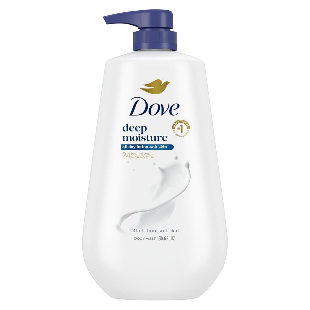 imageDove Body Wash Deep Moisture for 24hr LotionSoft Skin Moisture Moisturizing Skin Cleanser with No Sulfates No Parabens 306 ozFragranced