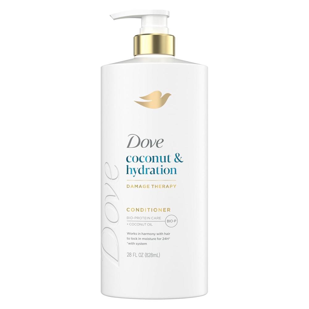 imageDove Conditioner Coconut amp Hydration for Dry Hair with BioProtein Care Technology and Coconut Oil 28 Fl Oz