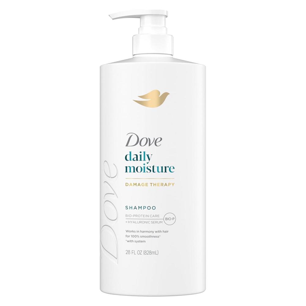 imageDove Damage Therapy Shampoo Daily Moisture for Dry Hair with BioProtein Care Technology and Hyaluronic Serum 28 Fl Oz28 Fl Oz Pack of 1