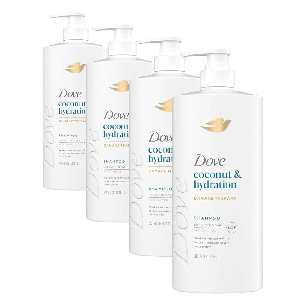 imageDove Shampoo Coconut amp Hydration for Dry Hair with BioProtein Care Technology and Coconut Oil 28 Fl Oz28 Fl Oz Pack of 4