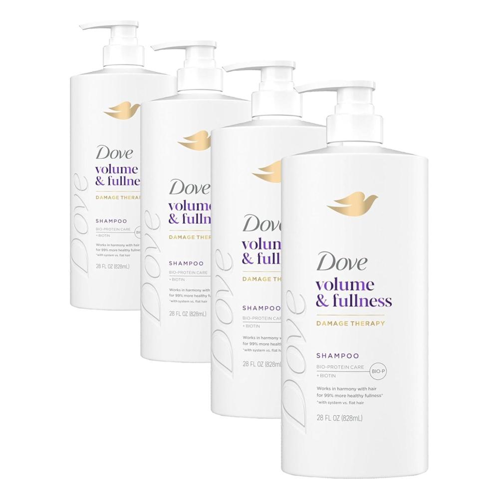 imageDove Shampoo Volume amp Fullness for Fine Thin Hair with BioProtein Care Technology and Biotin 28 Fl Oz28 Fl Oz Pack of 4