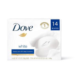 Dove Beauty Bar Soap Pink Rosa, 6 Bars for Soft, Smooth Skin, Cleans & Moisturizes 3.75 oz(14 Count (Pack of 1))