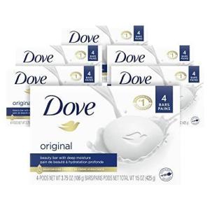 Dove Beauty Bar Soap Pink Rosa, 6 Bars for Soft, Smooth Skin, Cleans & Moisturizes 3.75 oz(3.75 Ounce (Pack of 24))