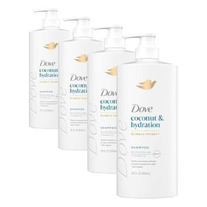 Dove Shampoo Coconut & Hydration for Dry Hair with Bio-Protein Care Technology and Coconut Oil 28 Fl Oz(28 Fl Oz (Pack of 4))
