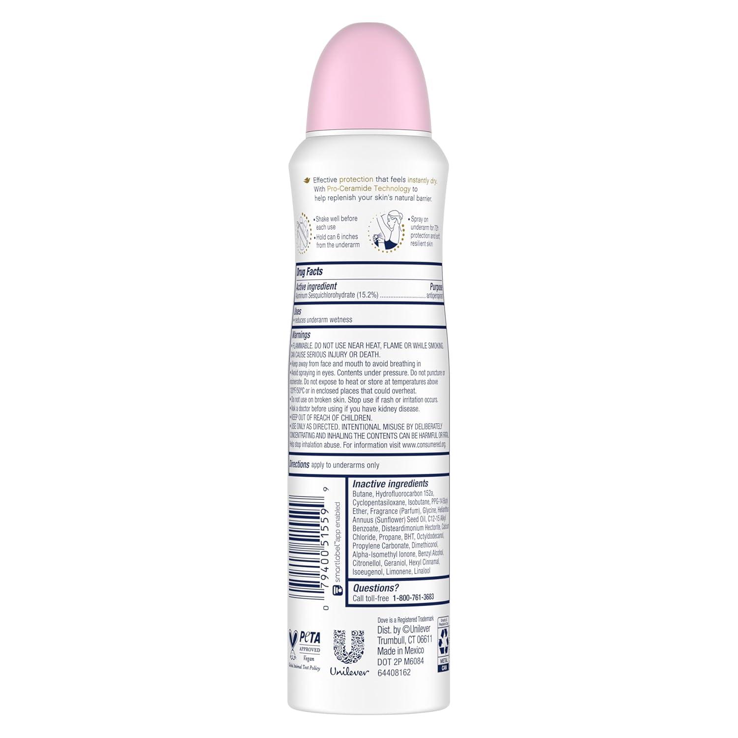 imageDove Advanced Care Antiperspirant Deodorant Spray for Women 3 Pack Sakura Blossom amp Yuzu 72 hour sweat and odor protection 38 oz
