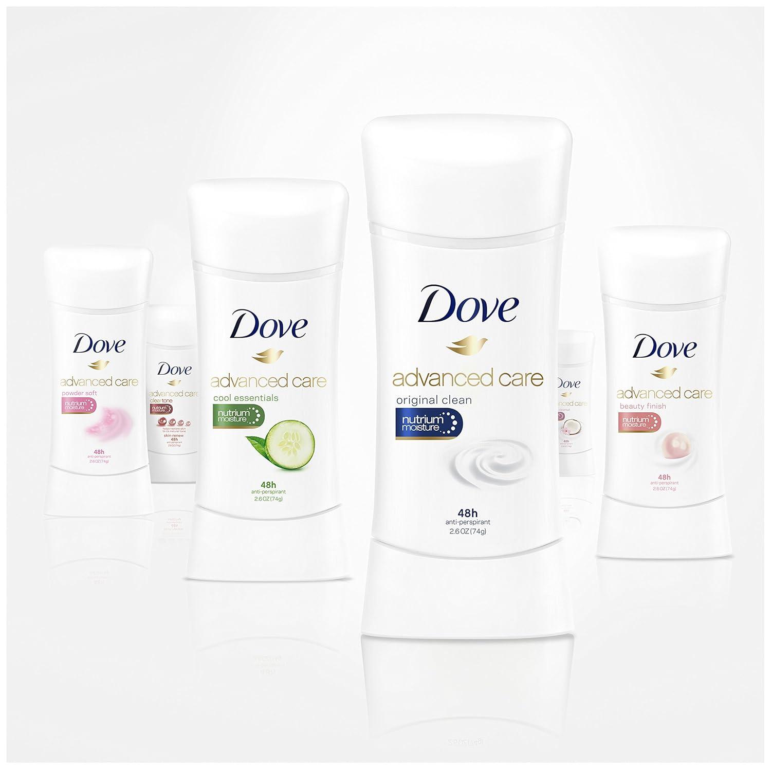 imageDove Advanced Care Antiperspirant Deodorant Stick 36 Ct Cool Essentials for helping your skinbarrier repair after shaving 72h odor control and allday sweatprotection with ProCeramide Technology 05ozRestore