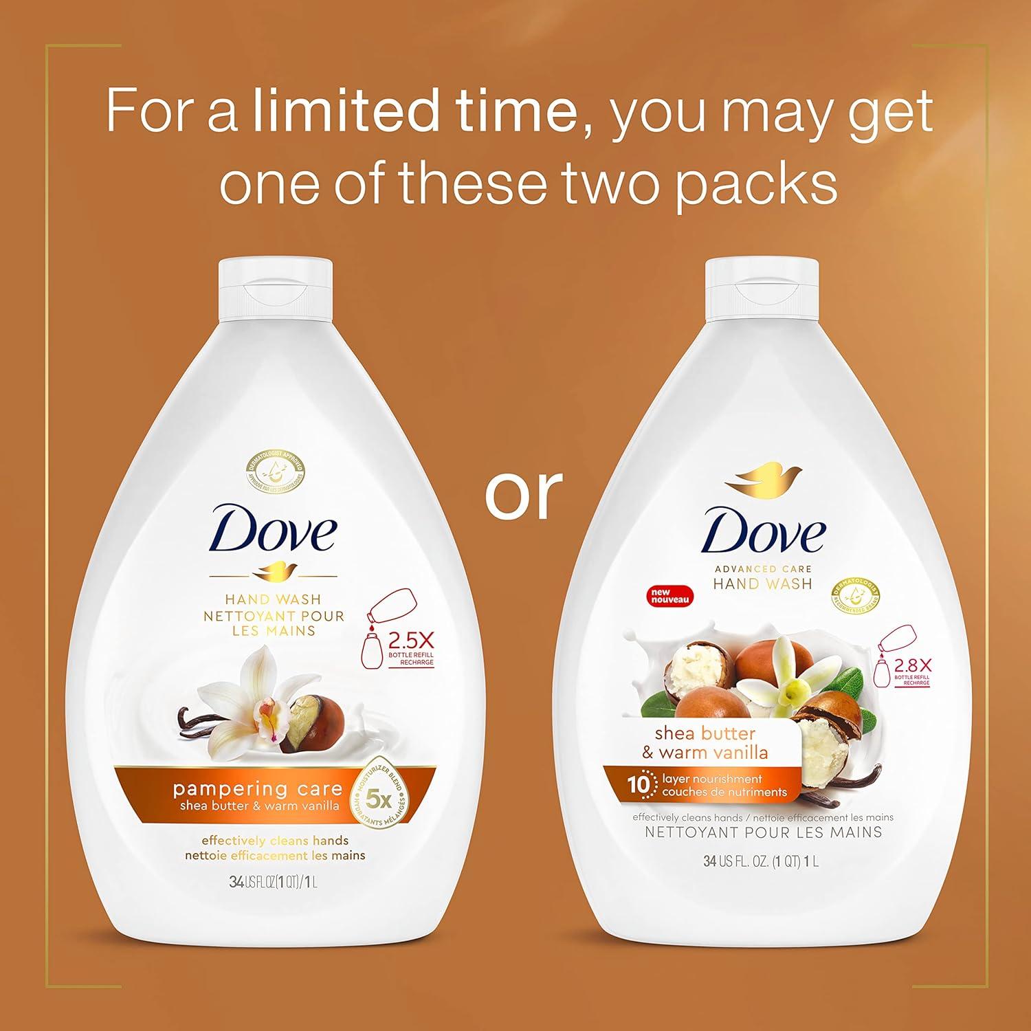 imageDove Advanced Care Hand Wash Refill Deep Moisture Value Size Pack of 3 34 oz Refill Bottles Moisturizing Liquid Hand Soap for Dry Skin1 Count Pack of 3