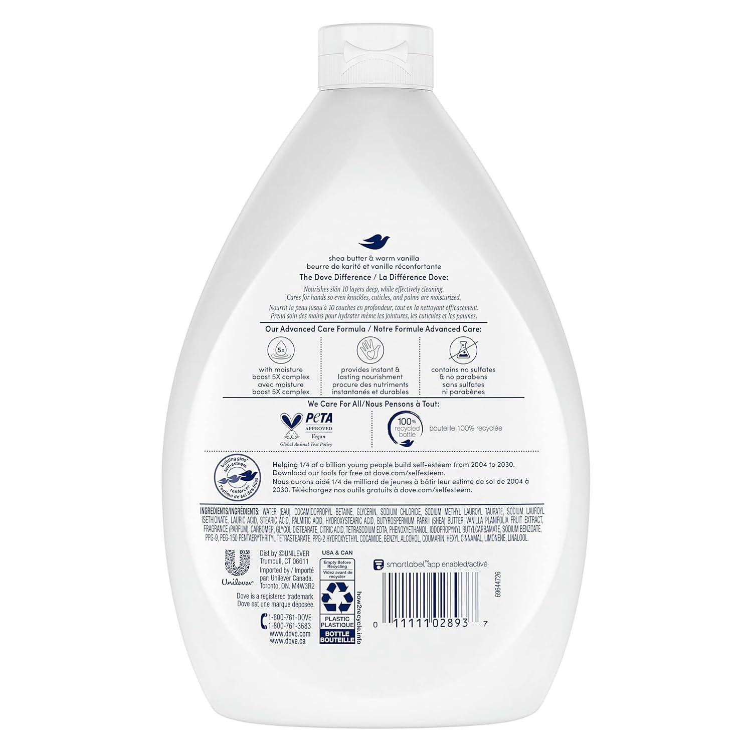 imageDove Advanced Care Hand Wash Refill Deep Moisture Value Size Pack of 3 34 oz Refill Bottles Moisturizing Liquid Hand Soap for Dry Skin1 Count Pack of 3