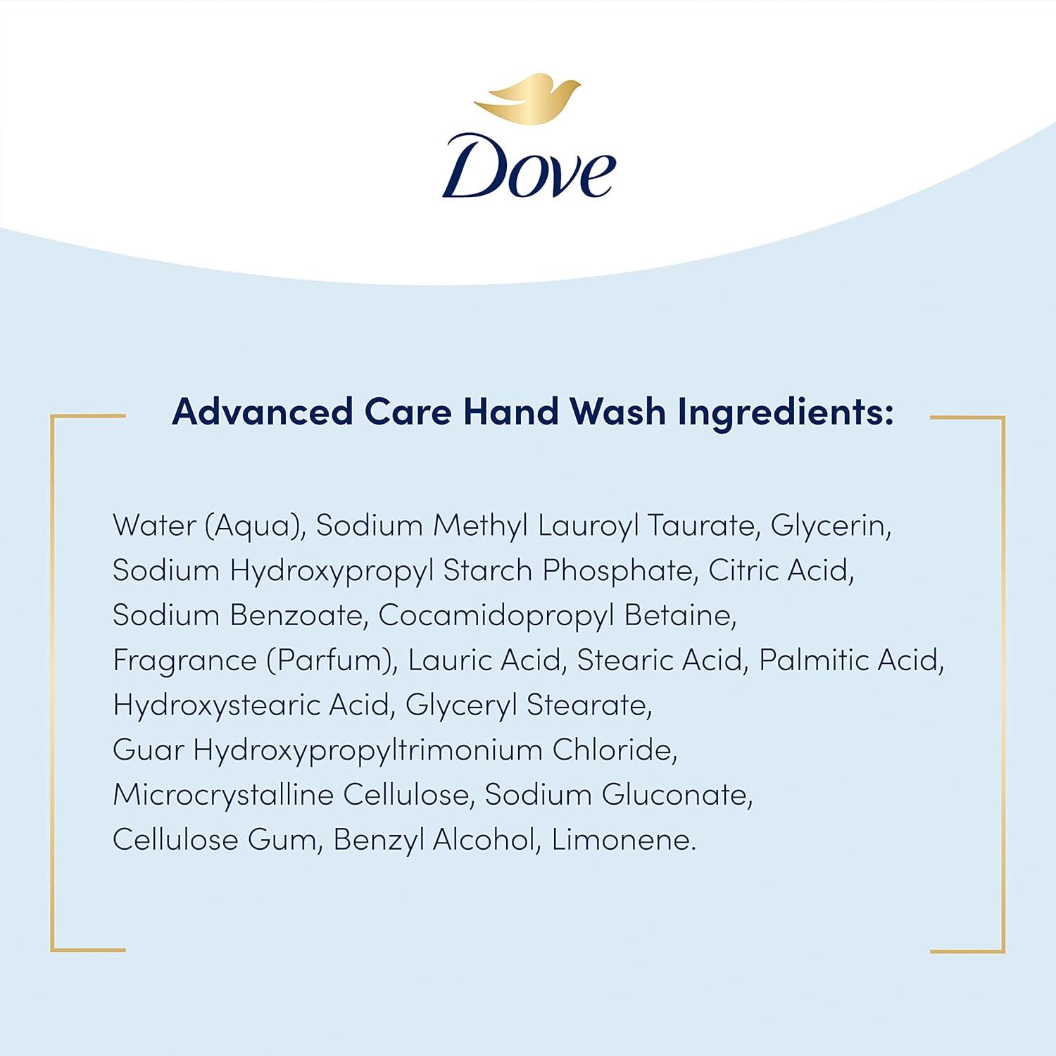 imageDove Advanced Care Hand Wash Refill Deep Moisture Value Size Pack of 3 34 oz Refill Bottles Moisturizing Liquid Hand Soap for Dry Skin34 Fl Oz Pack of 3
