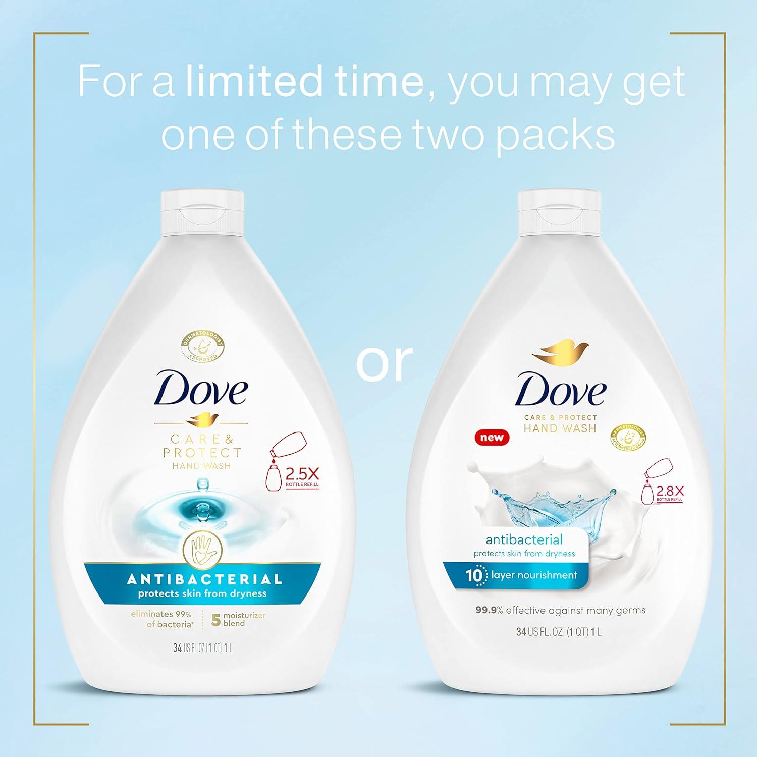 imageDove Advanced Care Hand Wash Refill Deep Moisture Value Size Pack of 3 34 oz Refill Bottles Moisturizing Liquid Hand Soap for Dry Skin34 Fl Oz Pack of 3