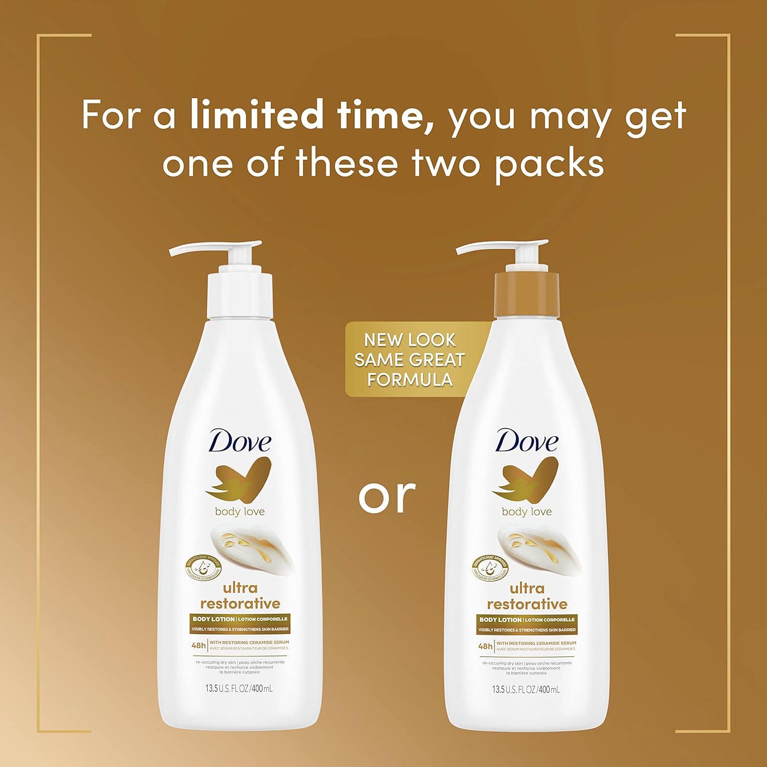 imageDove Body Love Body Lotion Restoring Care Pack of 3 for Reoccuring Dry Skin Visibly Improves Very Dry Skin 135 oz