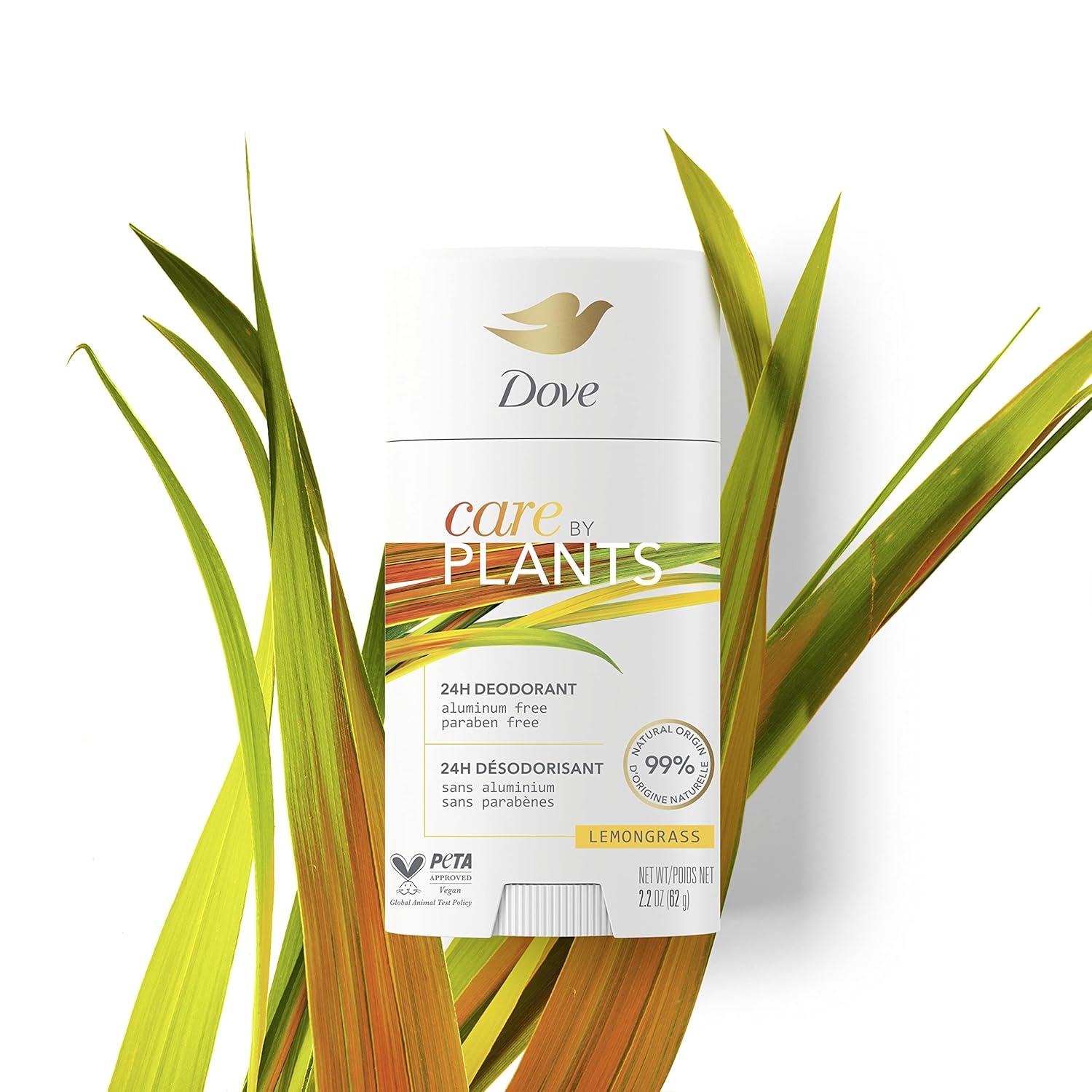 imageDove Care by Plants Deodorant Stick for longlasting deodorant protection Lemongrass aluminum free deodorant 26 oz 3 Count26 Ounce Pack of 3