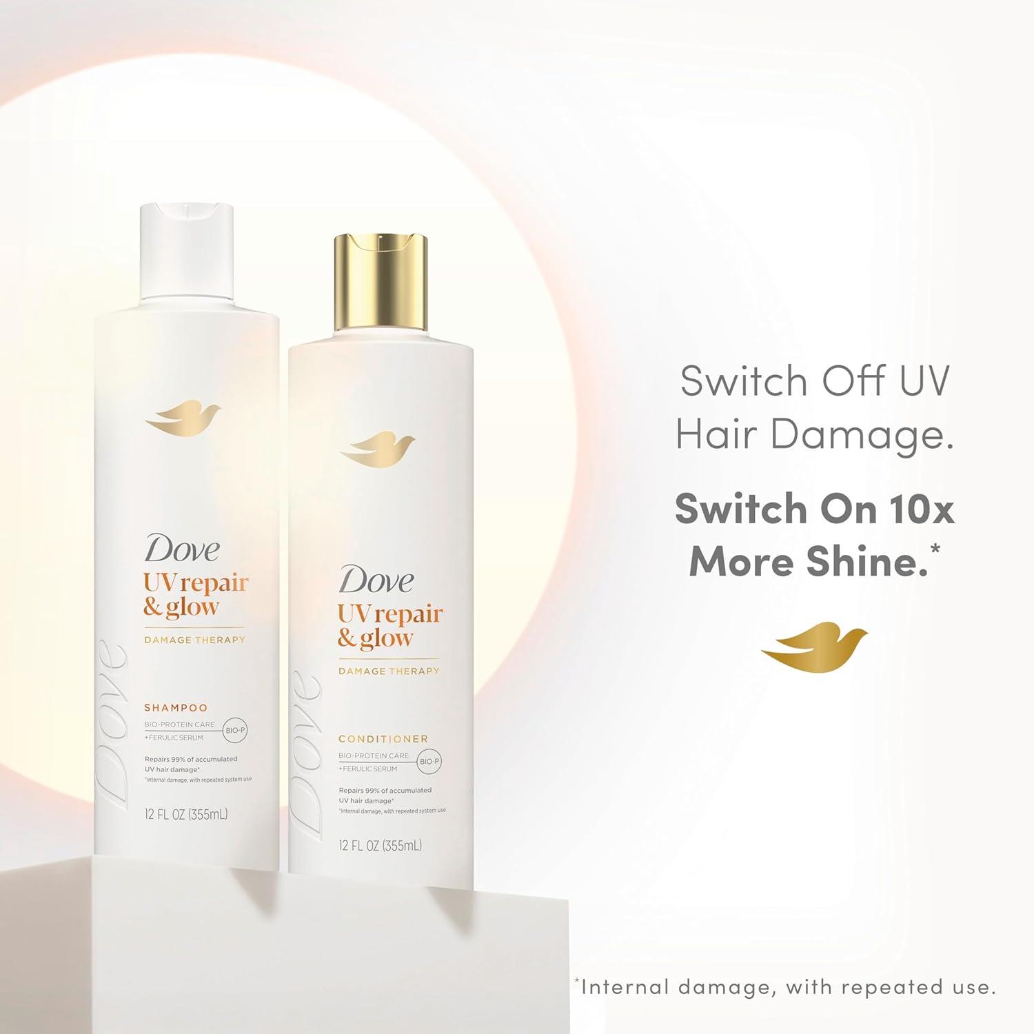 imageDove Damage Therapy Conditioner 1 ct UV Repair amp Glow Repairs 99 of UV hair damage with Ferulic Serum 12 oz