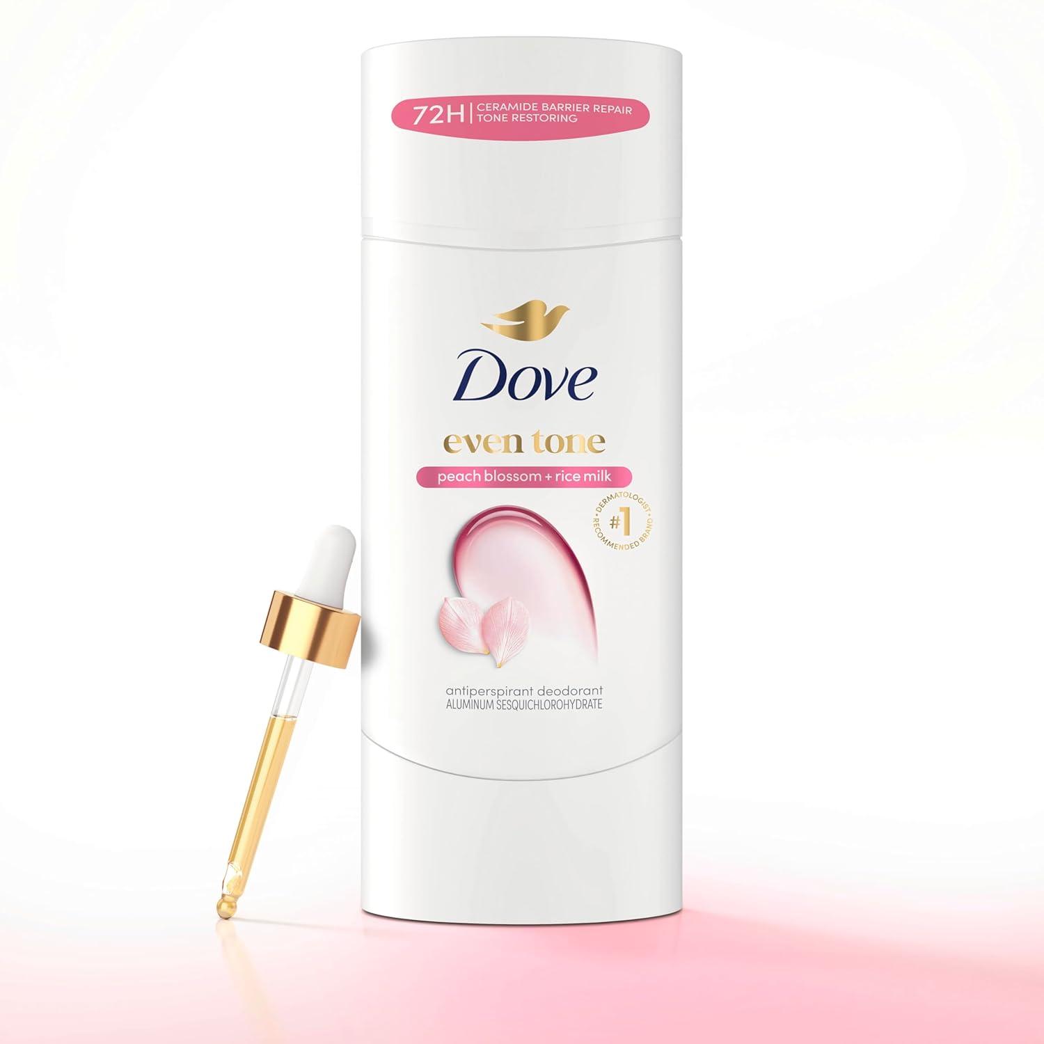 imageDove Even Tone Antiperspirant Deodorant Stick Apple Blossom amp Mango Butter 3 Count For Uneven Skin Tone 26 ozBlossom