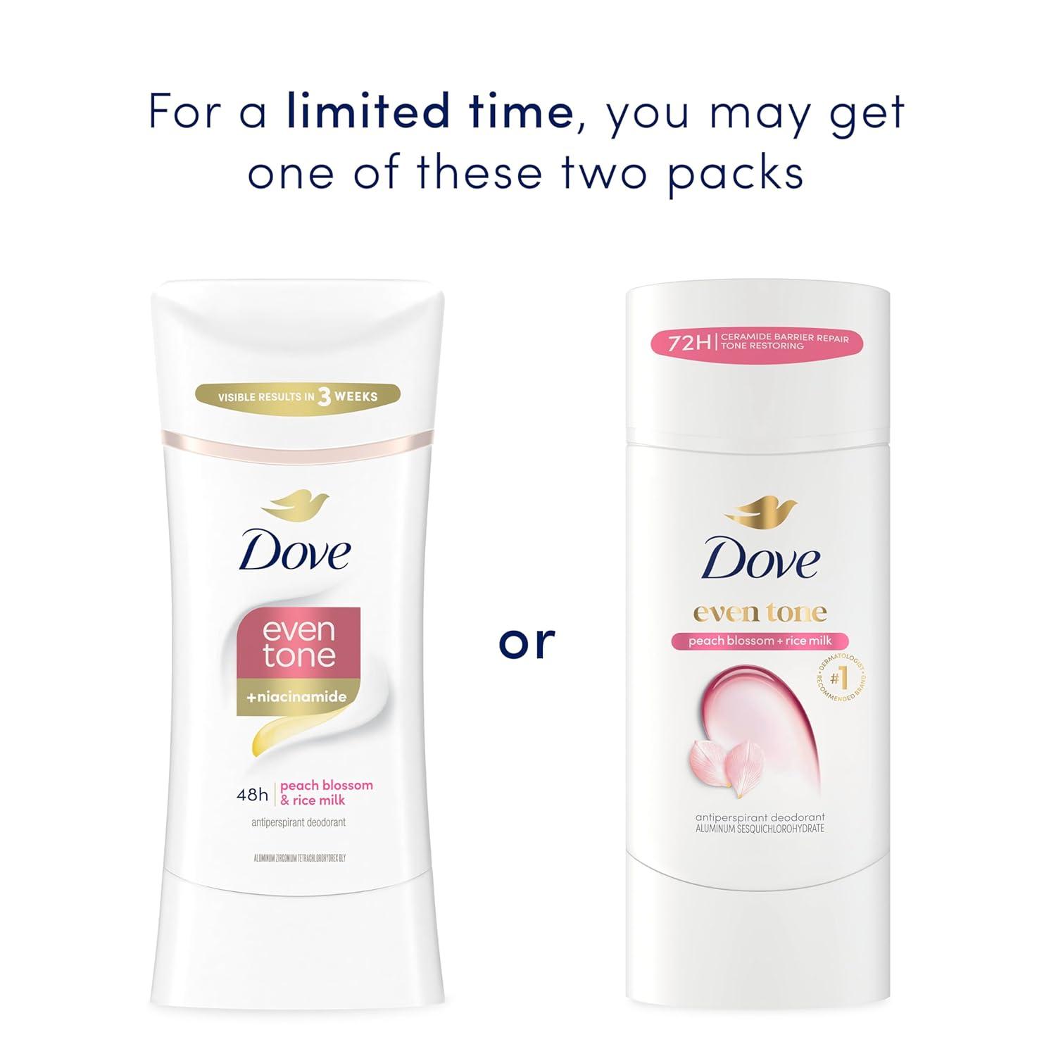 imageDove Even Tone Antiperspirant Deodorant Stick Apple Blossom amp Mango Butter 3 Count For Uneven Skin Tone 26 ozBlossom