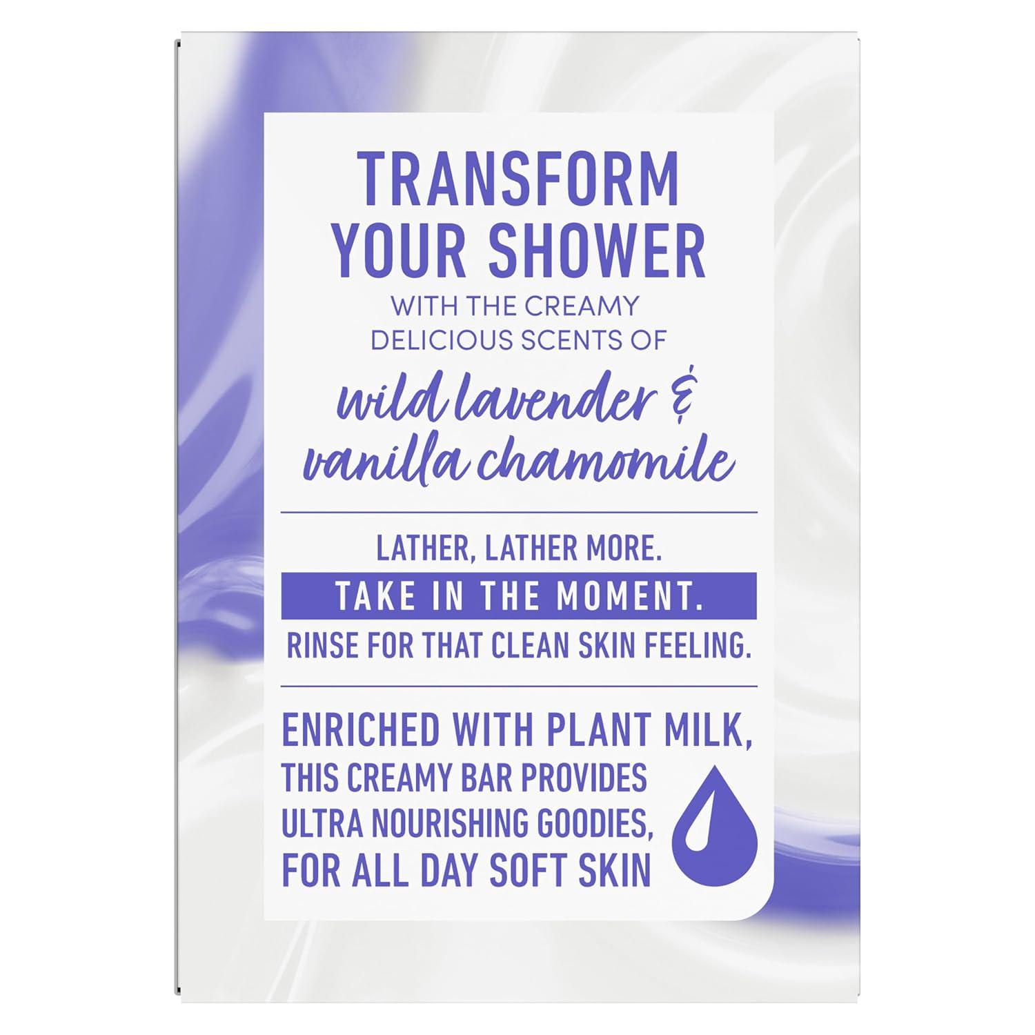 imageDove Plant Milk Cleansing Bar Soap Macadamia Milk amp Willow Lavender Serenity Seeker 4 Count for Moisturized Skin Gentle Cleanser No Sulfate Cleansers or Parabens 98 Biodegradable Formula 5 oz