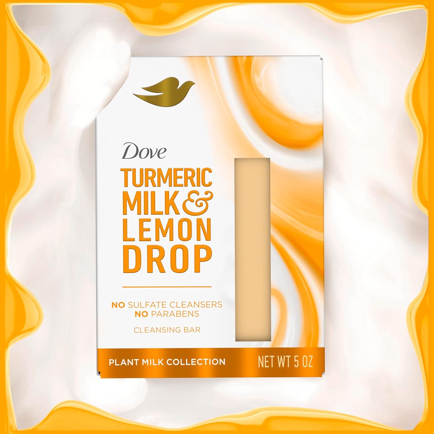imageDove Plant Milk Cleansing Bar Soap Variety Pack 4 Count for Moisturized Skin with 100 Gentle Cleansers Sulfate Cleansers or Parabens 98 Biodegradable Formula